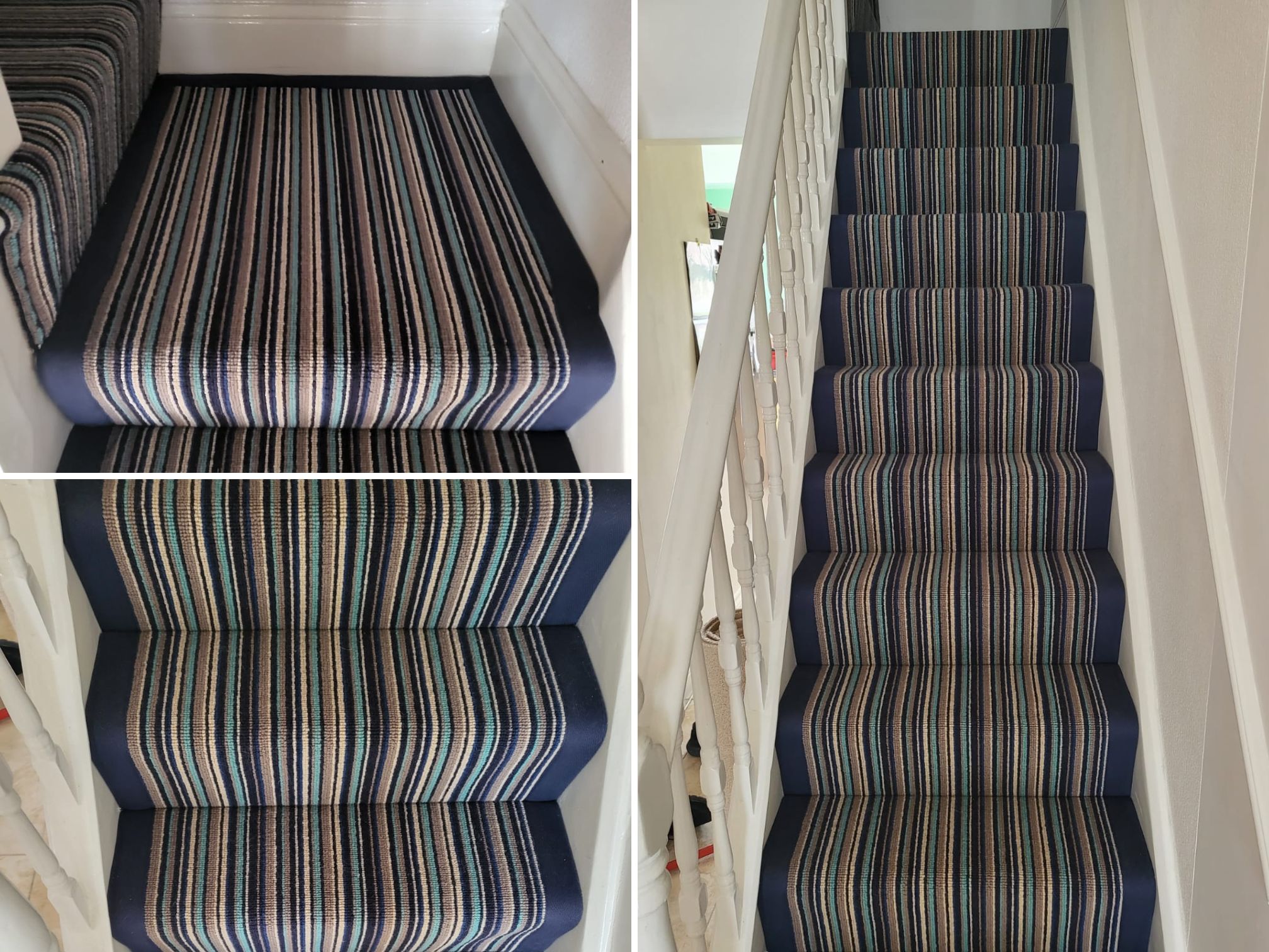Stairs with Alternative Flooring Rock & Roll with Cotton Twist carpet